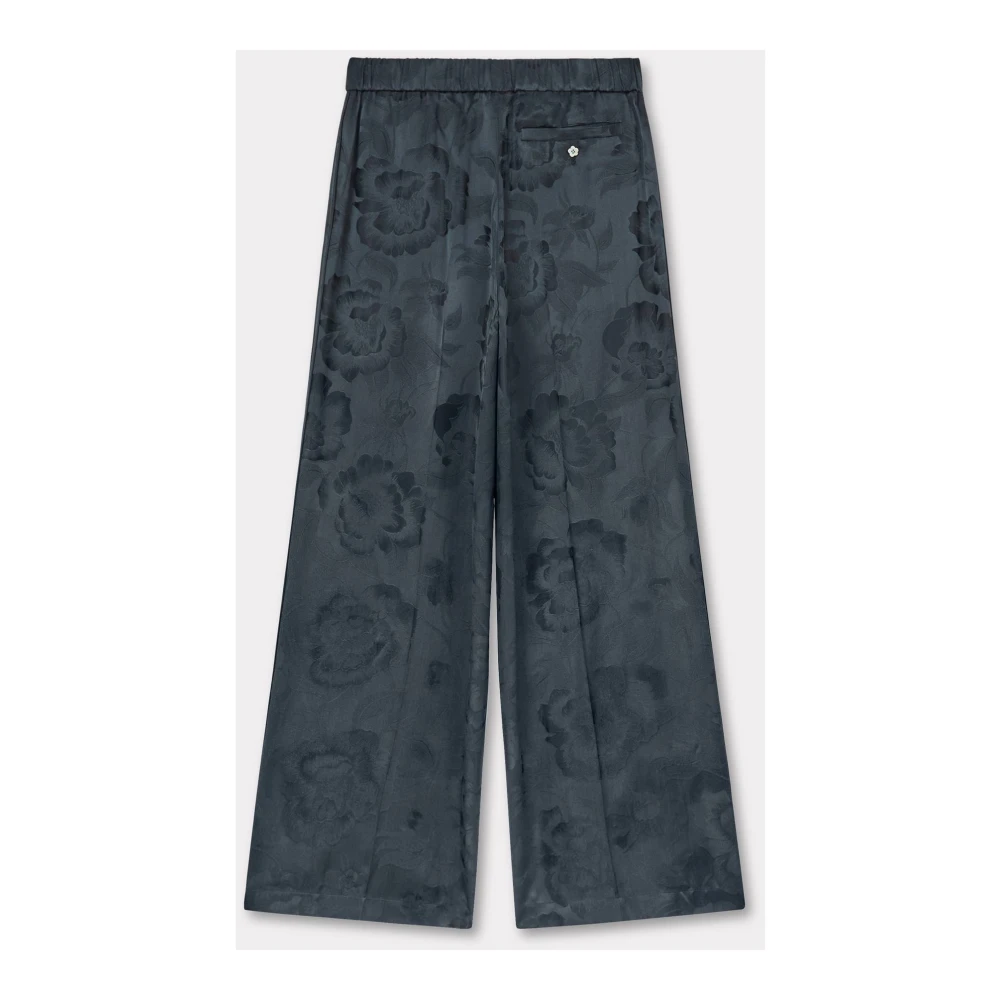 Kenzo Peonies Jacquard Broek Zwart Black Dames