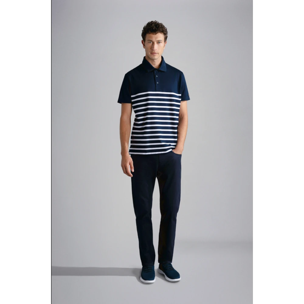 PAUL & SHARK Polo Shirts Blue Heren