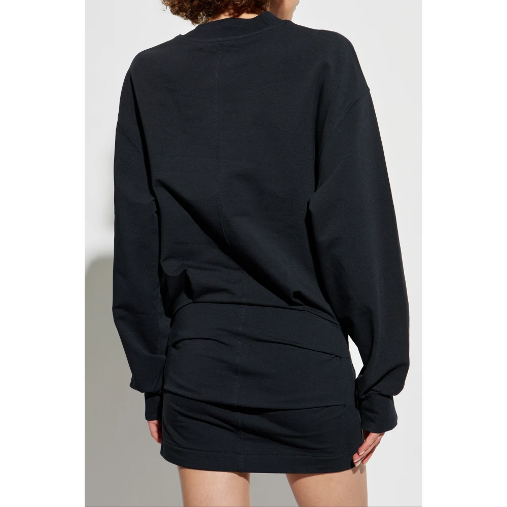 The Attico Jurk met logo Black Dames