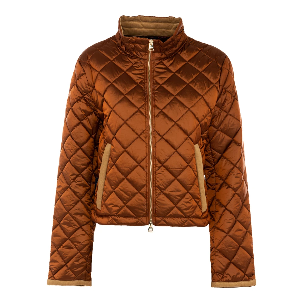 Husky Original Korte Gewatteerde Jas voor Vrouwen Brown Dames
