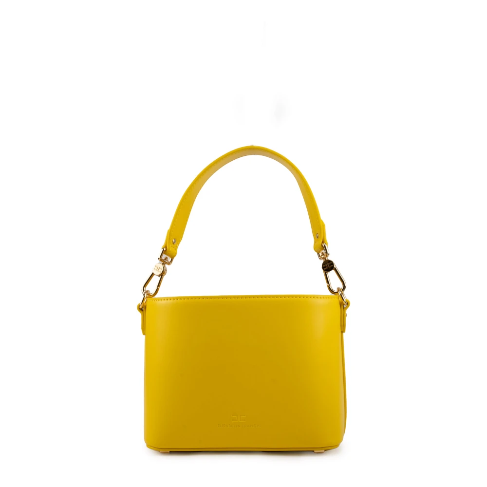 Elisabetta Franchi Gele Synthetisch Leren Bucket Bag Yellow Dames
