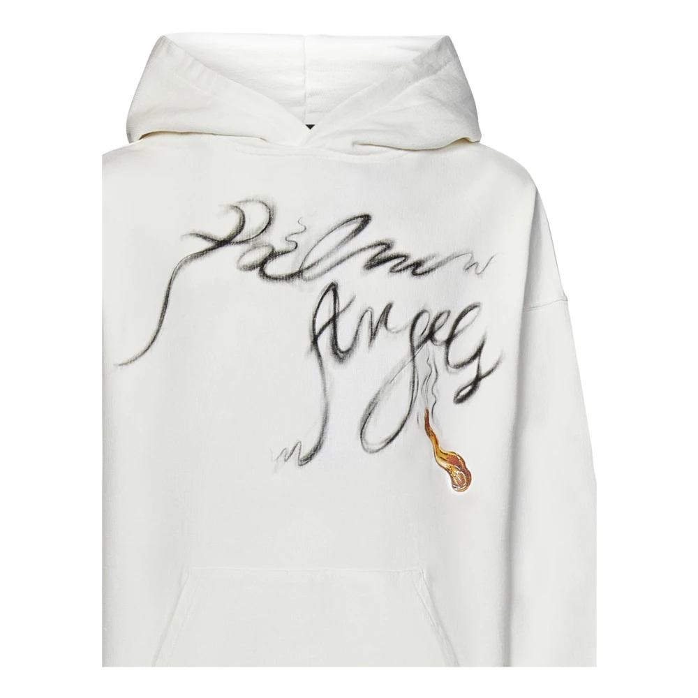 Palm Angels Hoodies White Heren