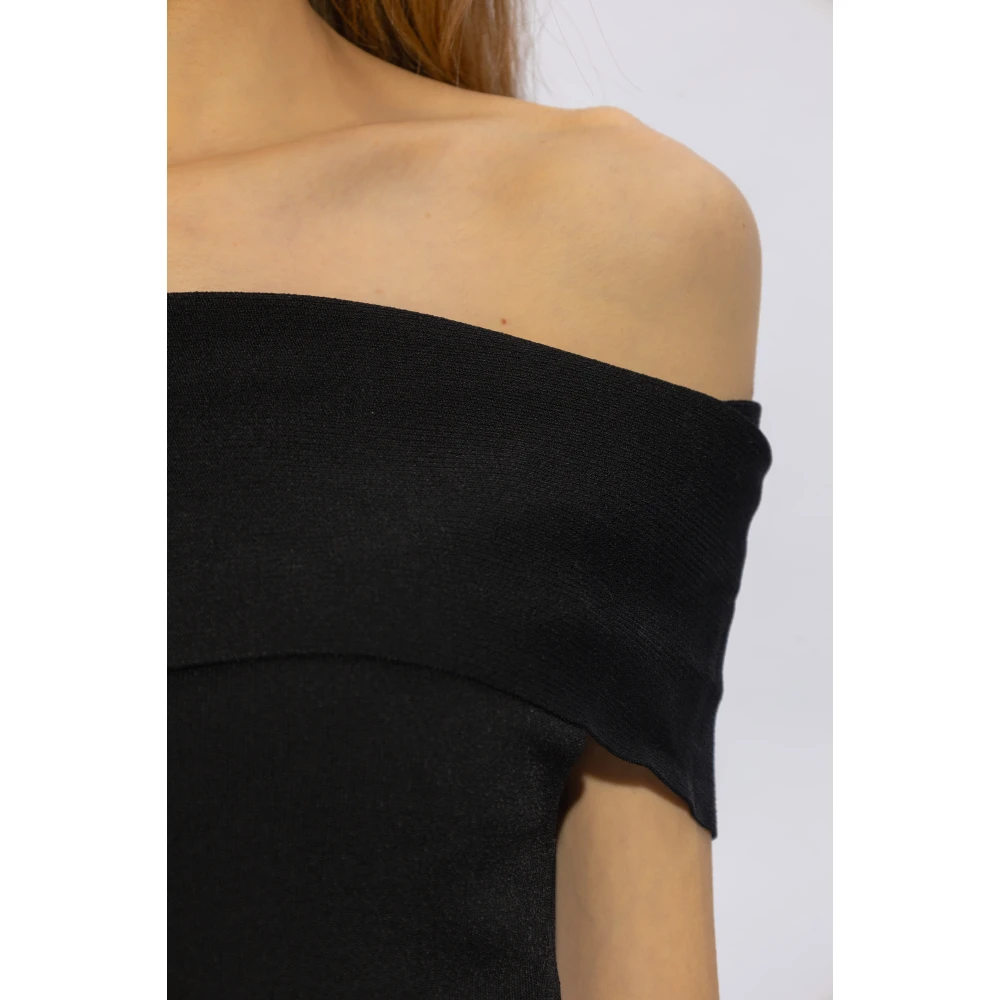 Fabiana Filippi Off-shoulder jurk Black Dames