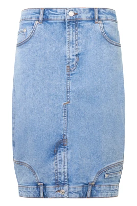 Lättviktskjol i bomullsdenim