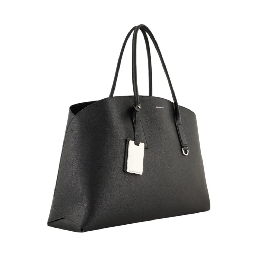 Emporio Armani Stijlvolle Leren Portemonnee Black Dames