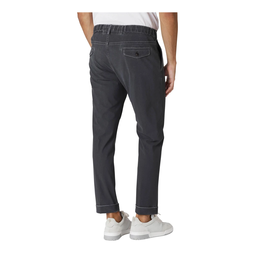 Eleventy Stretch Jogger Broek met Koord Blue Heren