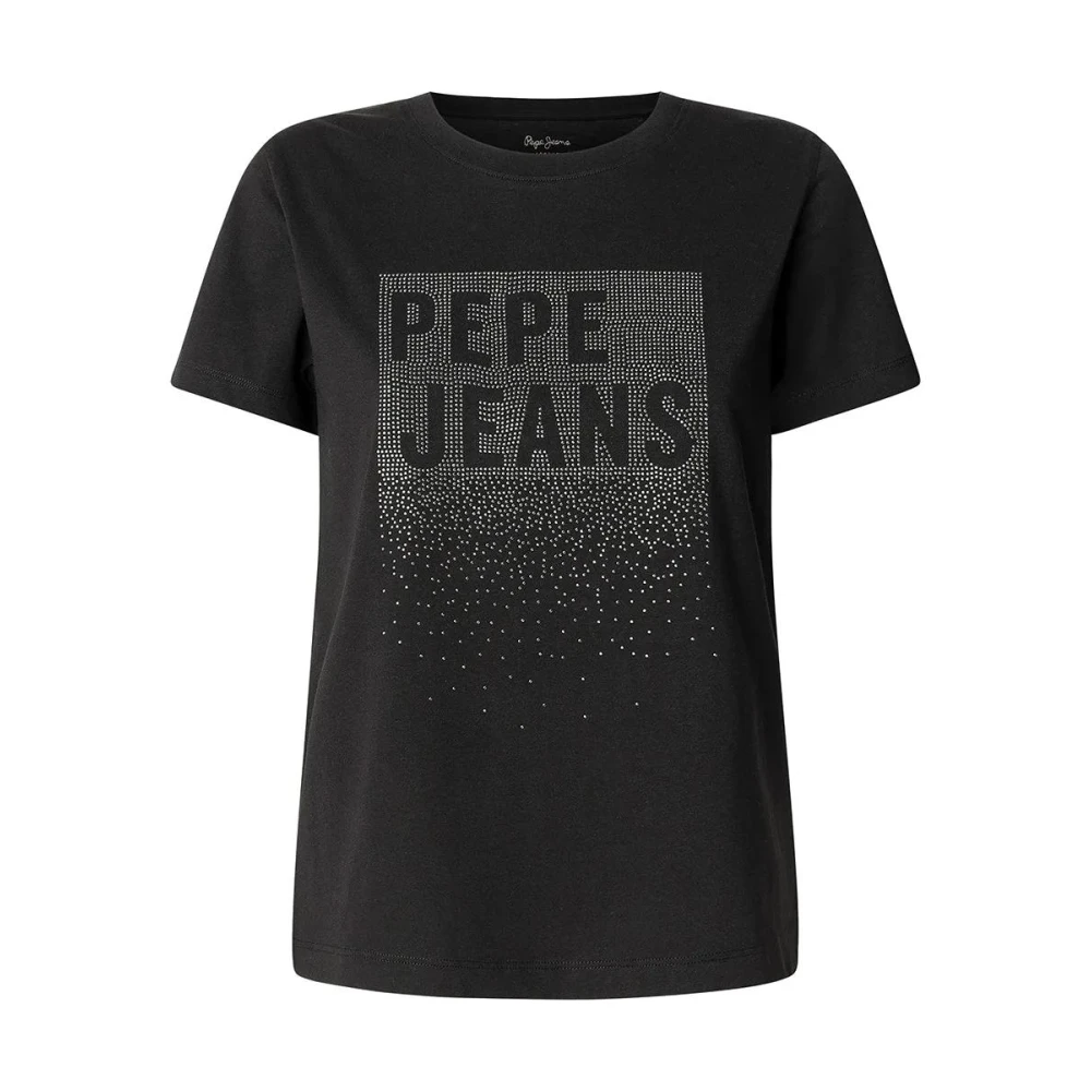 Pepe Jeans Women's Black Short Sleeve T-Shirt Bernadette