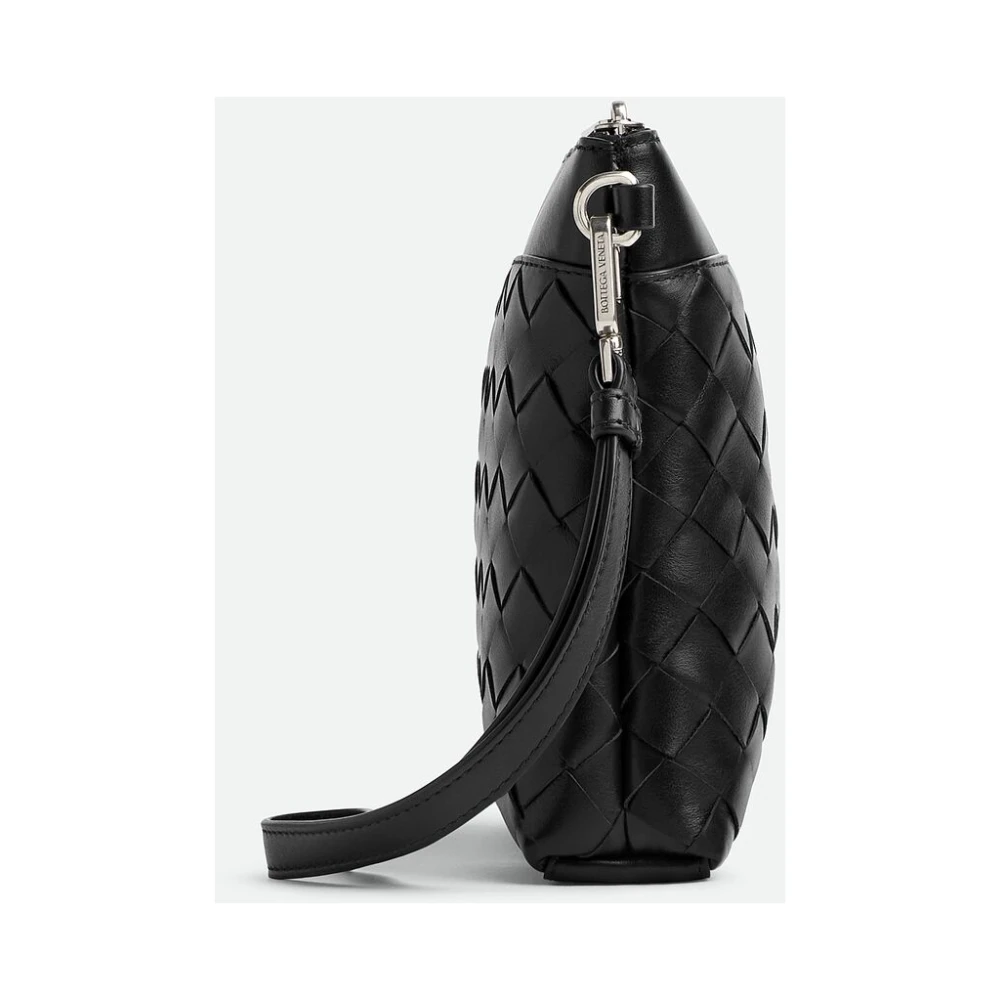 Bottega Veneta Zwarte Leren Clutch met Kaartsleuven Black Heren