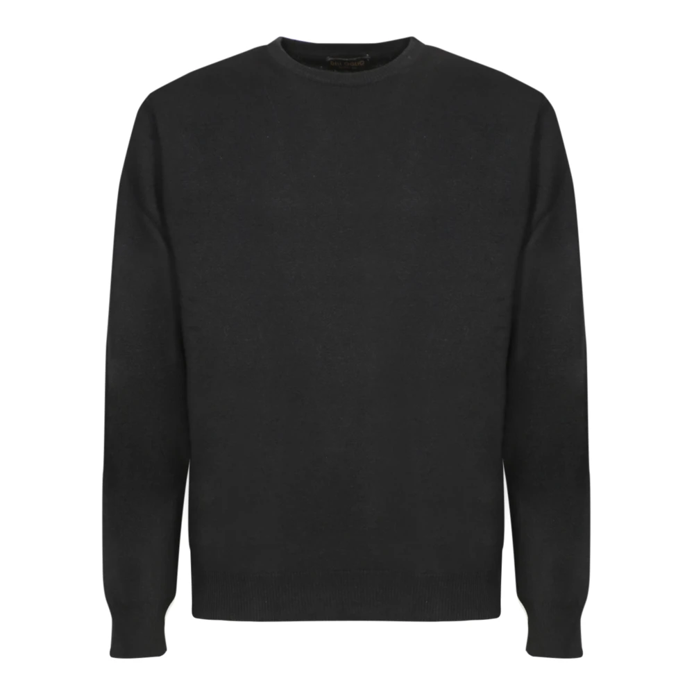 Dell'oglio Zwarte Gebreide Kleding voor Mannen Aw24 Black Heren