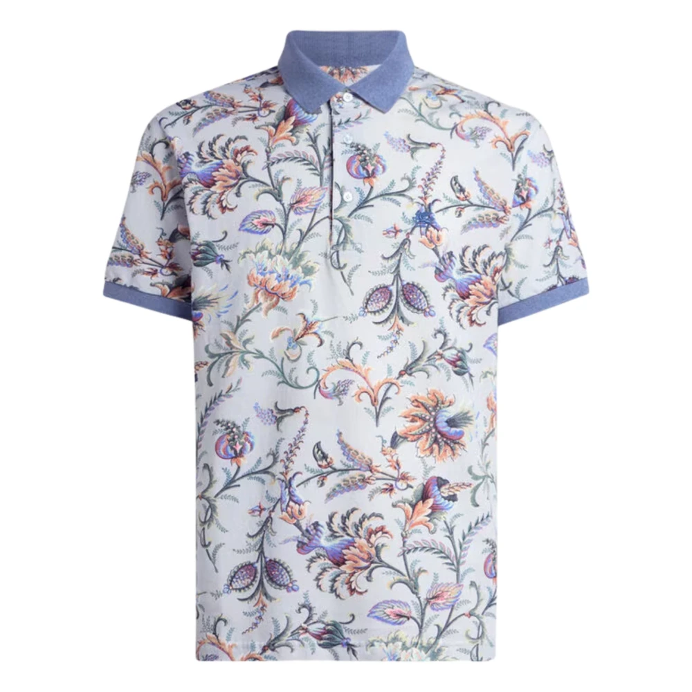Etro Men's Multicolor Paisley Print Polo Shirt - Polo Shirts - 2XL - Tops