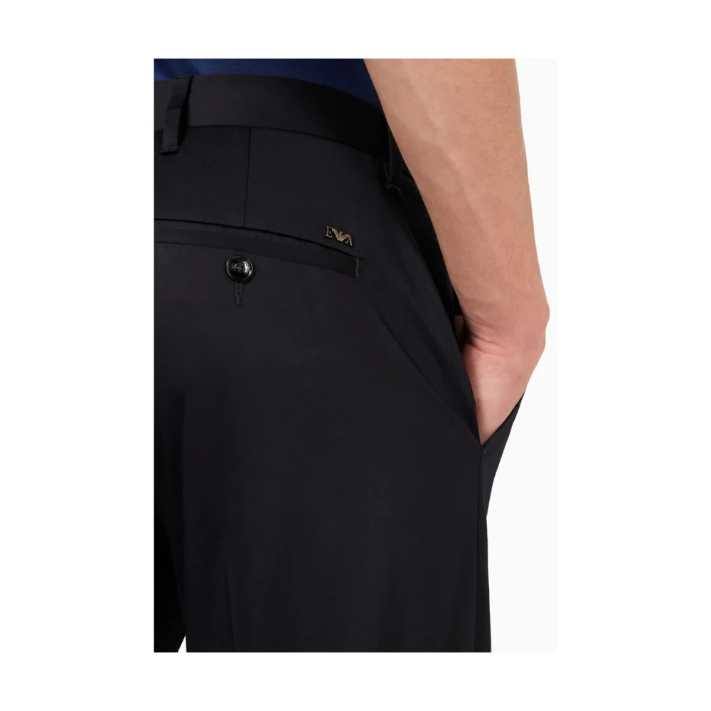 Emporio Armani Blauwe Stijlvolle Broek Blue Heren
