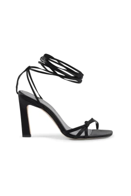 Knotted Satin Heels