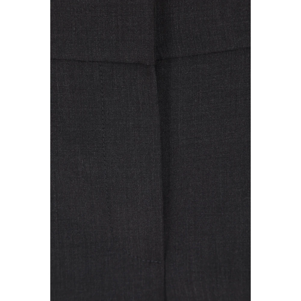 BRUNELLO CUCINELLI Antraciet wollen broek met monile detail Gray Dames