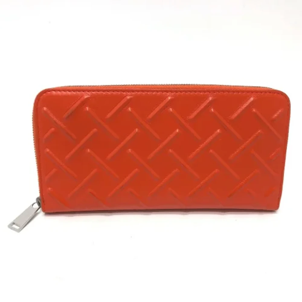 Bottega Veneta Vintage Pre-owned Leather wallets Orange Dames