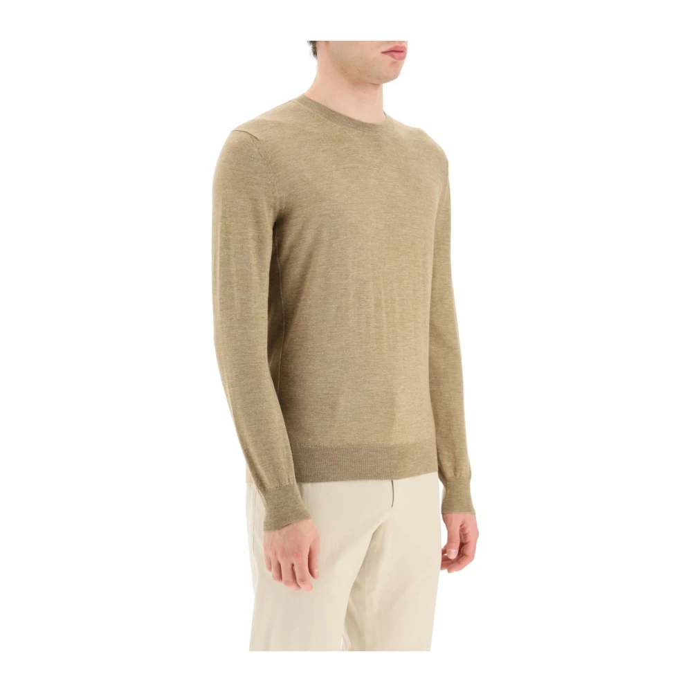 Ermenegildo Zegna Gebreide Pullover Sweater Beige Heren