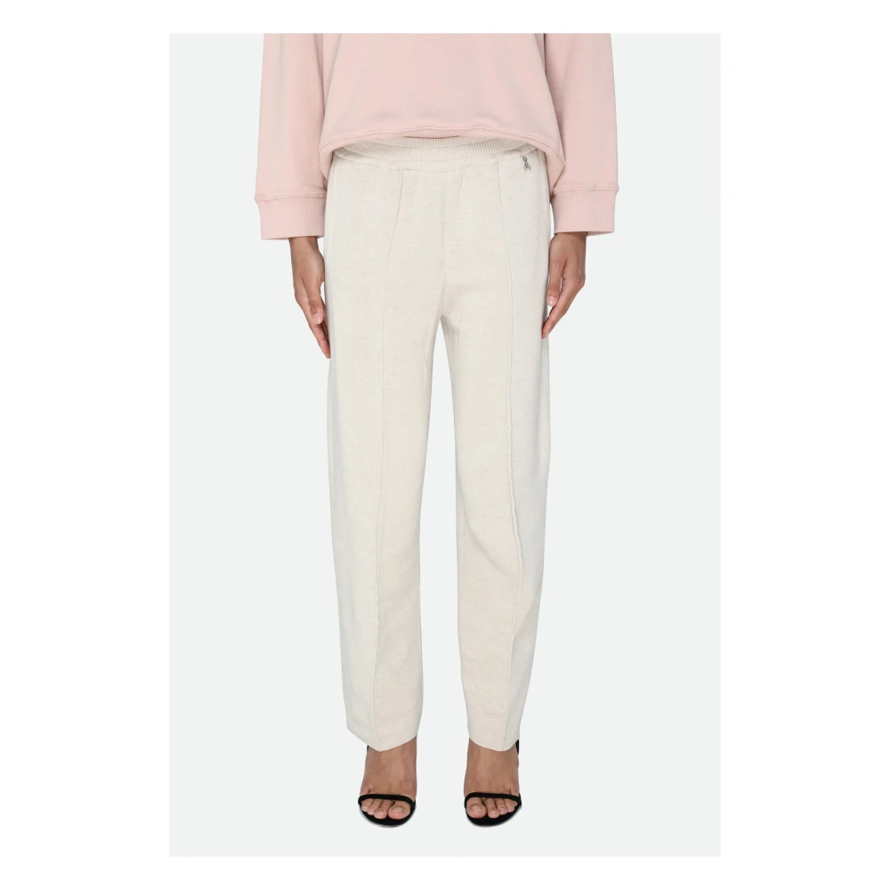 PATRIZIA PEPE Klassieke Beige Broek met Zijzakken Beige Dames