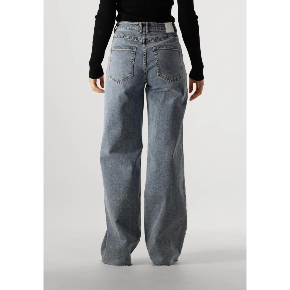 Catwalk Junkie Donkerblauwe Loose Fit Wide Jeans Blue Dames