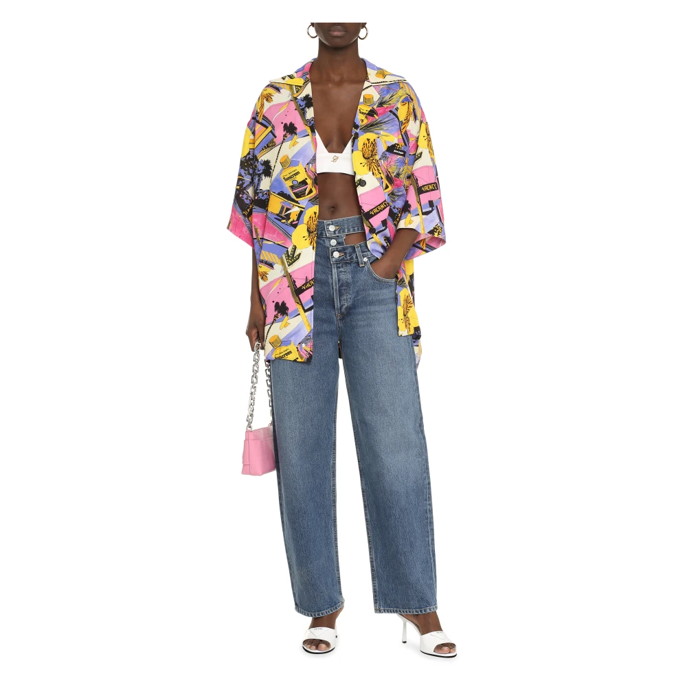 Palm Angels Miami Mix Bowling Shirt Multicolor Dames