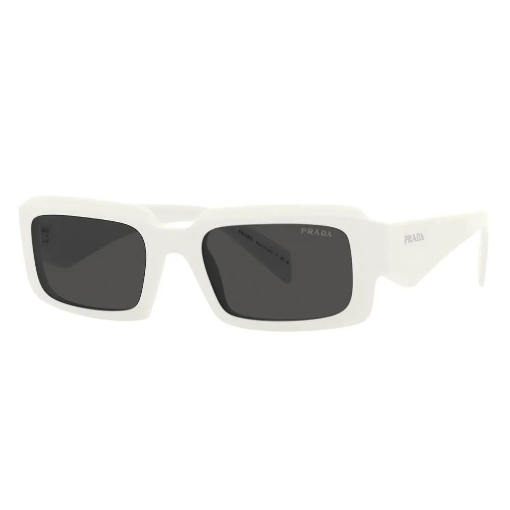 Prada Men's Grey/Dark Rectangular Sunglasses Lenses