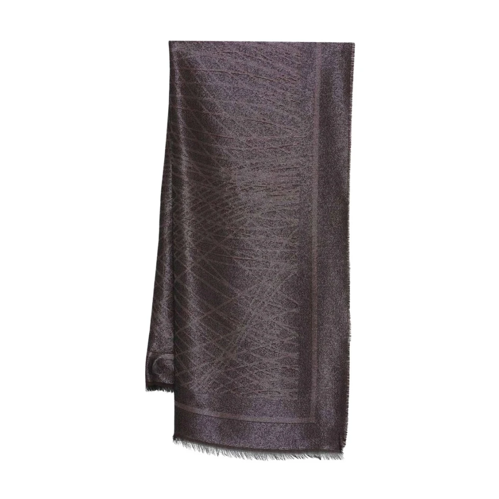 Elisabetta Franchi Brown Scarves, Female, One Size, Foulard Con Lurex