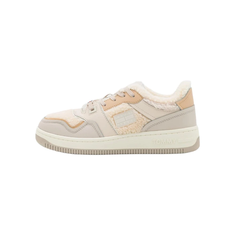 Tommy Hilfiger Women's Beige Warm Basket Trainers - Sneakers - 5 Uk - Shoes