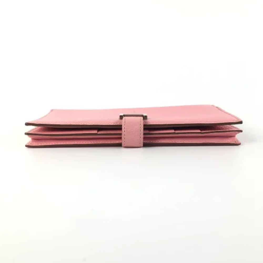 Hermès Vintage Pre-owned Leather wallets Pink Dames
