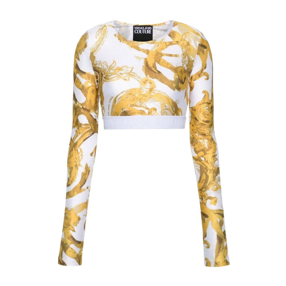 Versace Jeans Couture Witte Topkleding voor Vrouwen White Dames