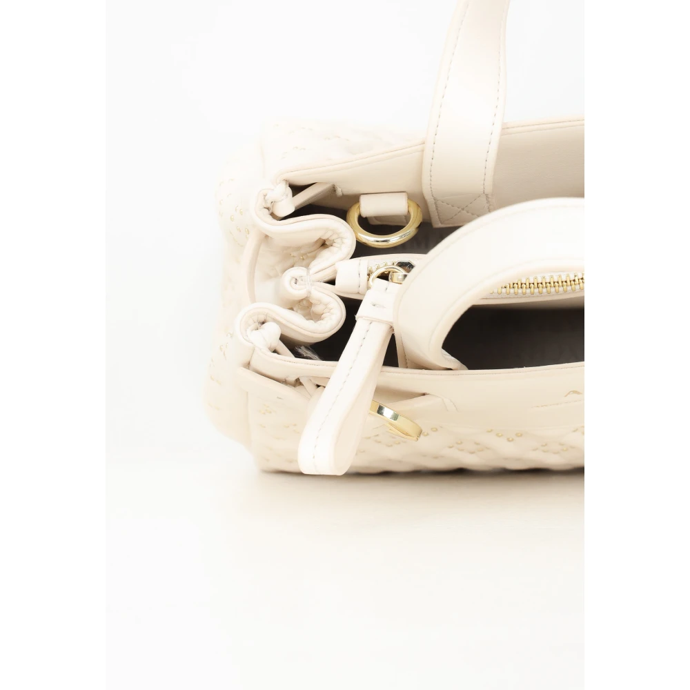 Armani Exchange Casual Beige Handtas met Stud Details Beige Dames