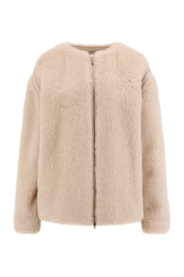 Veste Femme Max Mara En Cuir Et Viscose - Taille 38, Couleur Noir, Style Perfecto, En Très Bon état (occasion Légèrement Portée)