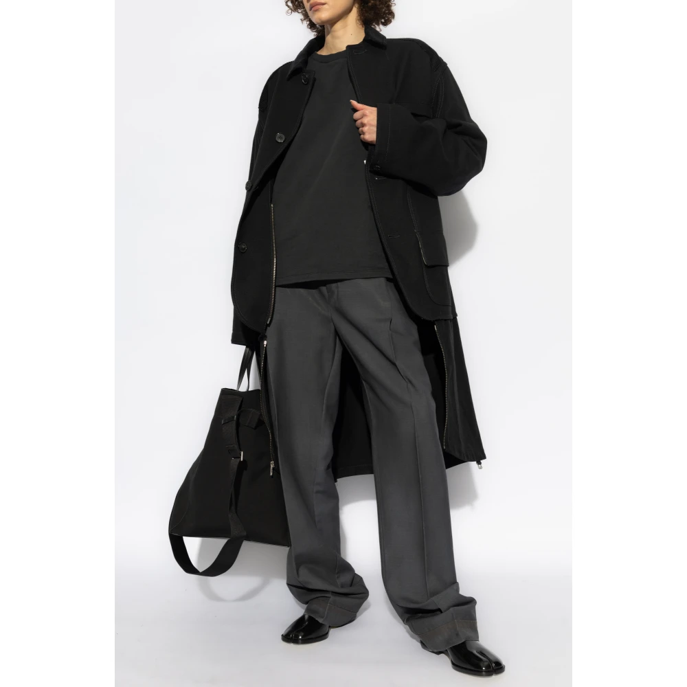 MM6 Maison Margiela T-shirt met zak Black Dames