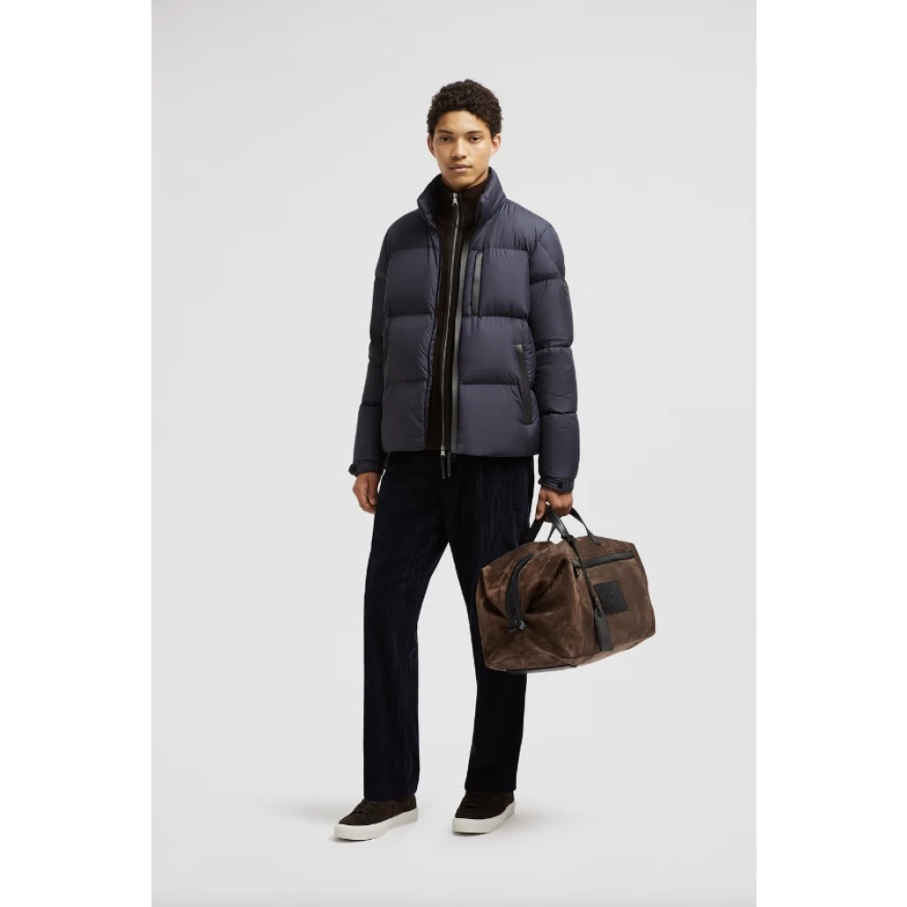Moncler Korte Donsjas Blue Heren