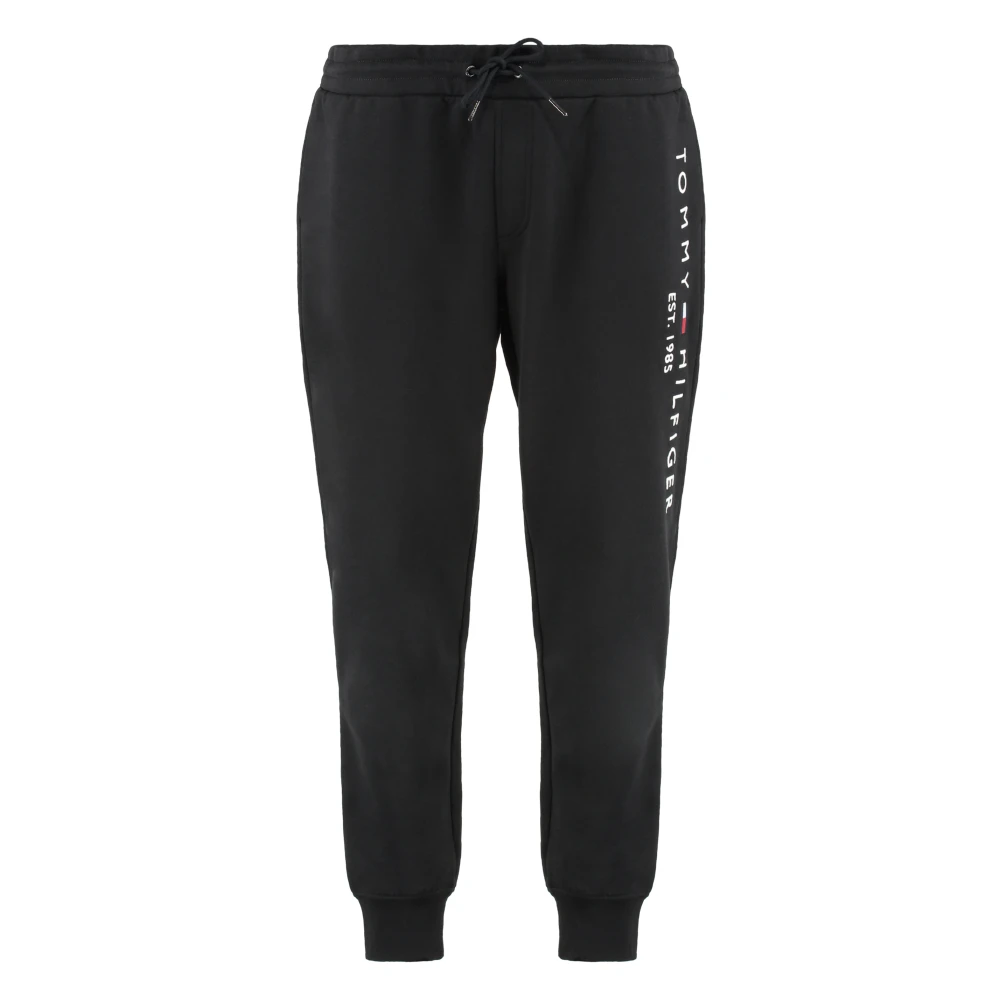 Tommy Hilfiger Men's Black Logo Terry Cuffed Leg Joggers - Sweatpants - 3XL - Trousers