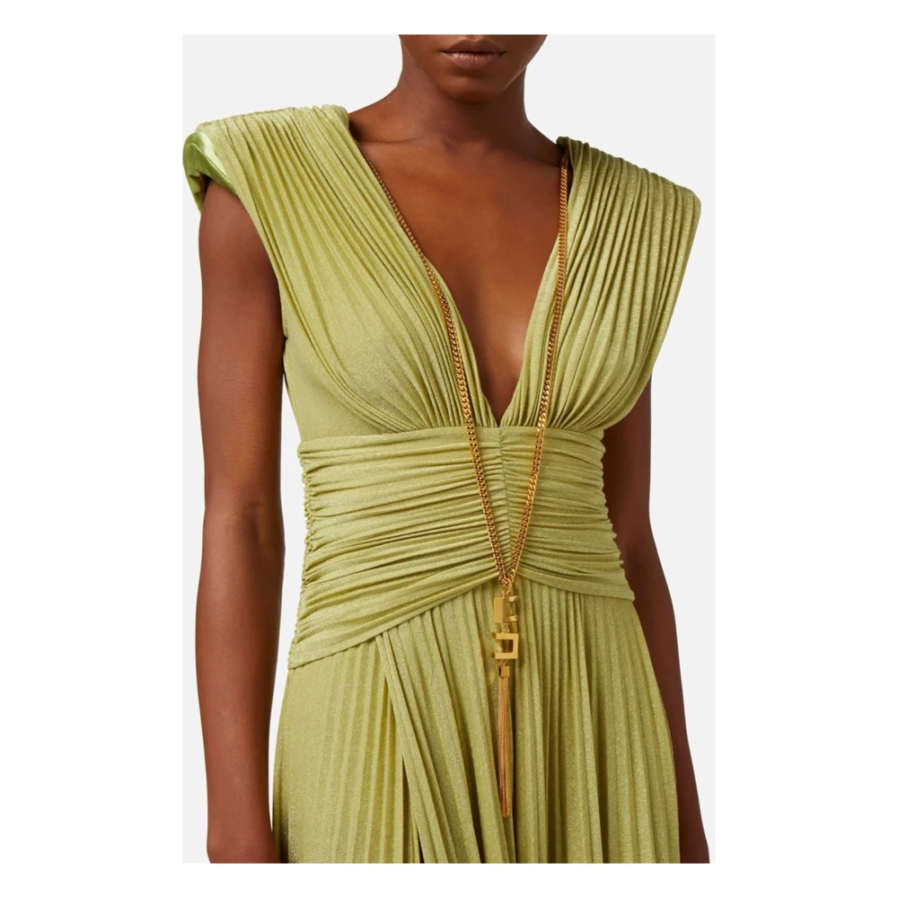Elisabetta Franchi Avondjurk met Ketting Green Dames