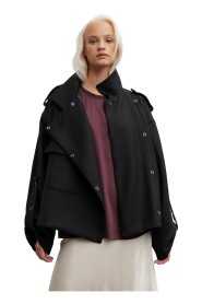 Buffy wełniana kurtka czarna