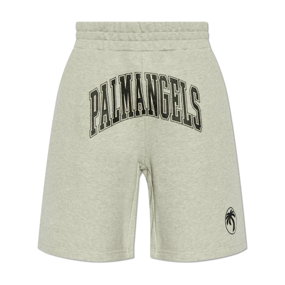 Palm Angels Gedrukte shorts Gray Heren