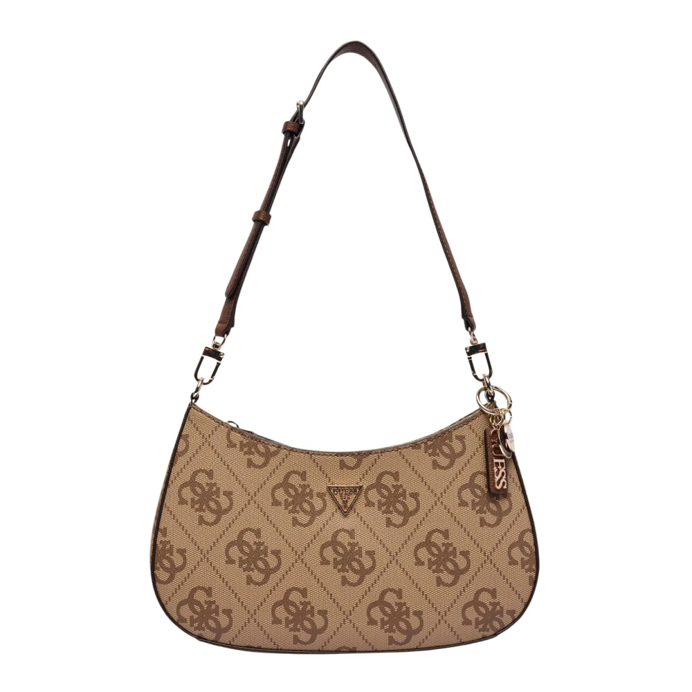 Guess Women's Beige Noelle Ii Top Zip Shoulder Bag - Shoulder Bags - One Size - Bags