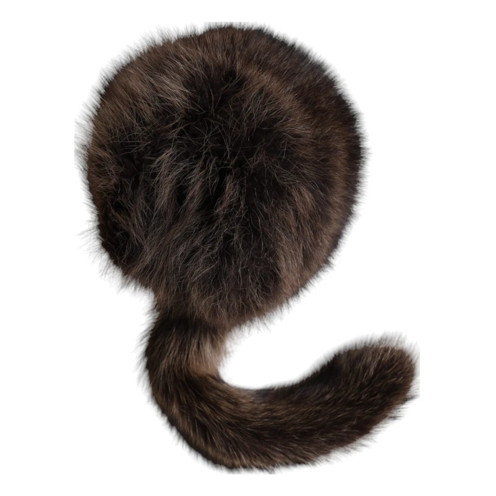 Dolce & Gabbana Bruine Bont Emmer Hoed Brown Dames