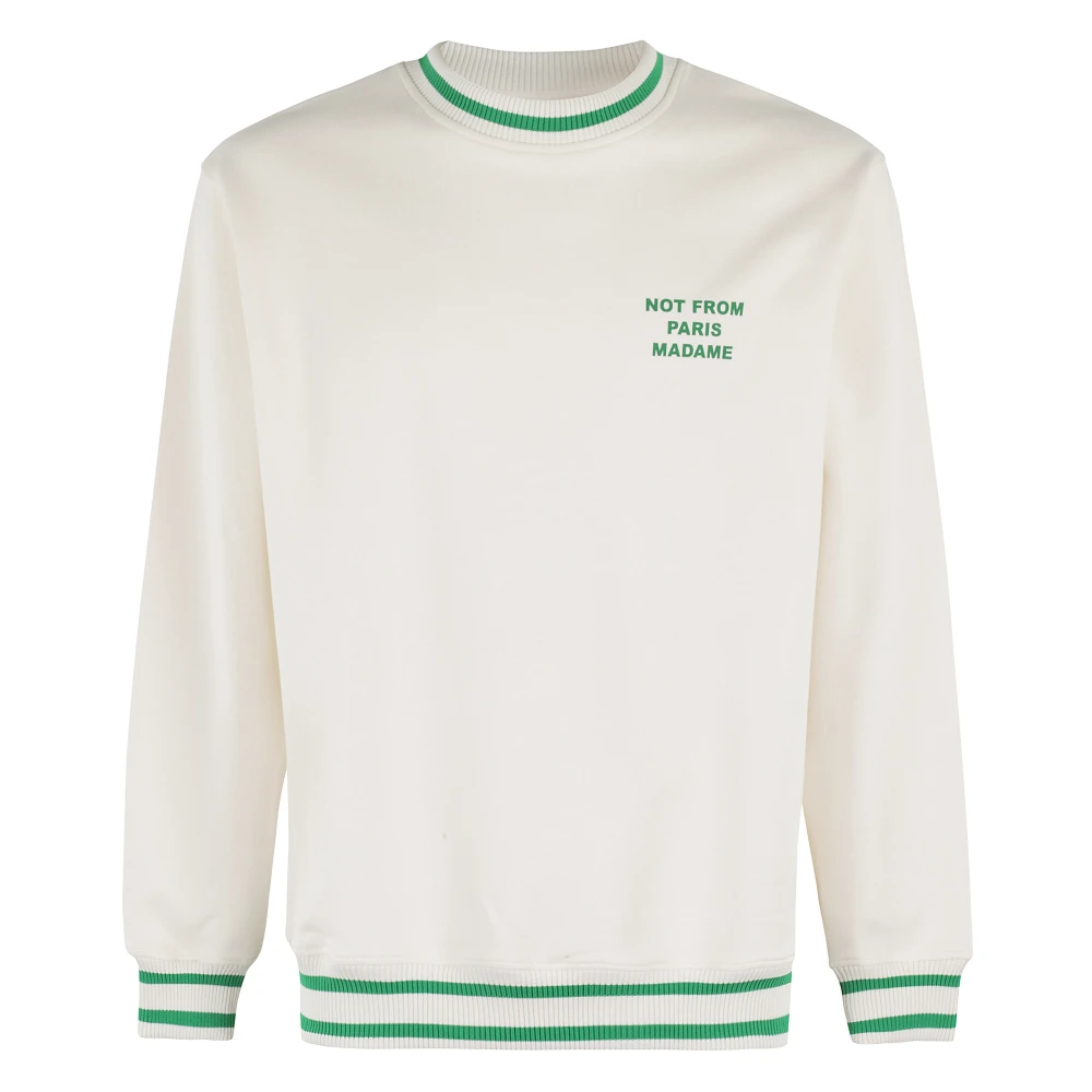 Drole de Monsieur Sport Slogan Sweater White Heren