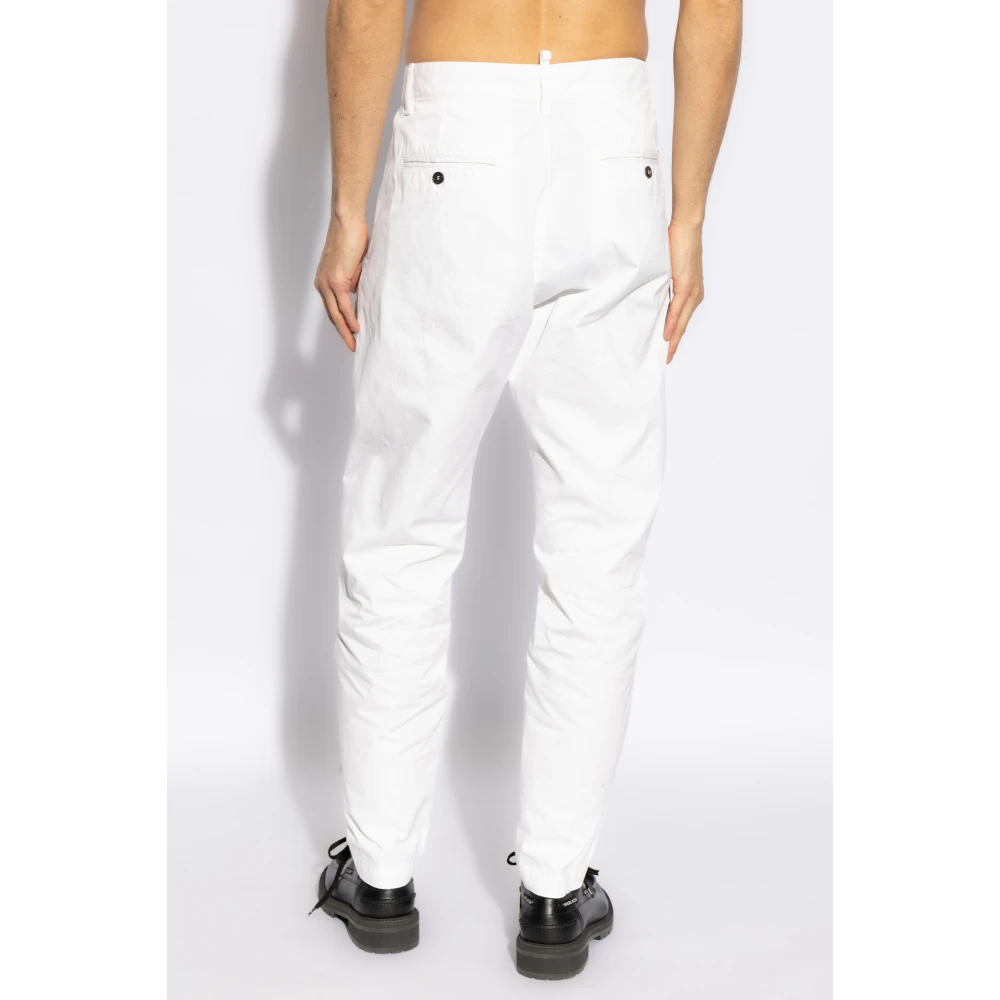 Dsquared2 Broek One Pleat White Heren