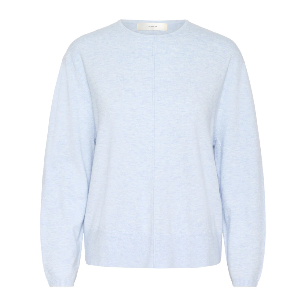 InWear Zachte Gebreide Pullover Sweater Windsurfer Melange Blue Dames