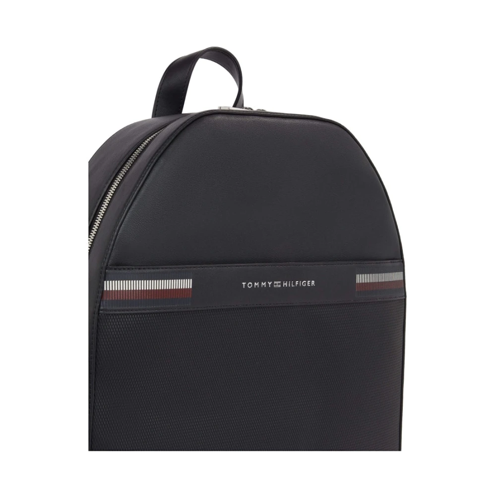 Tommy Hilfiger Zwarte Dome Rugzak voor Mannen Black Heren