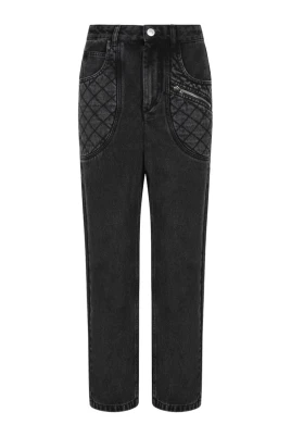 Mörkgrå Jeans med Vida Ben