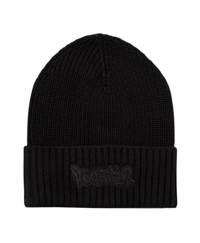 classic-black-ribbed-knit-beanie-hat