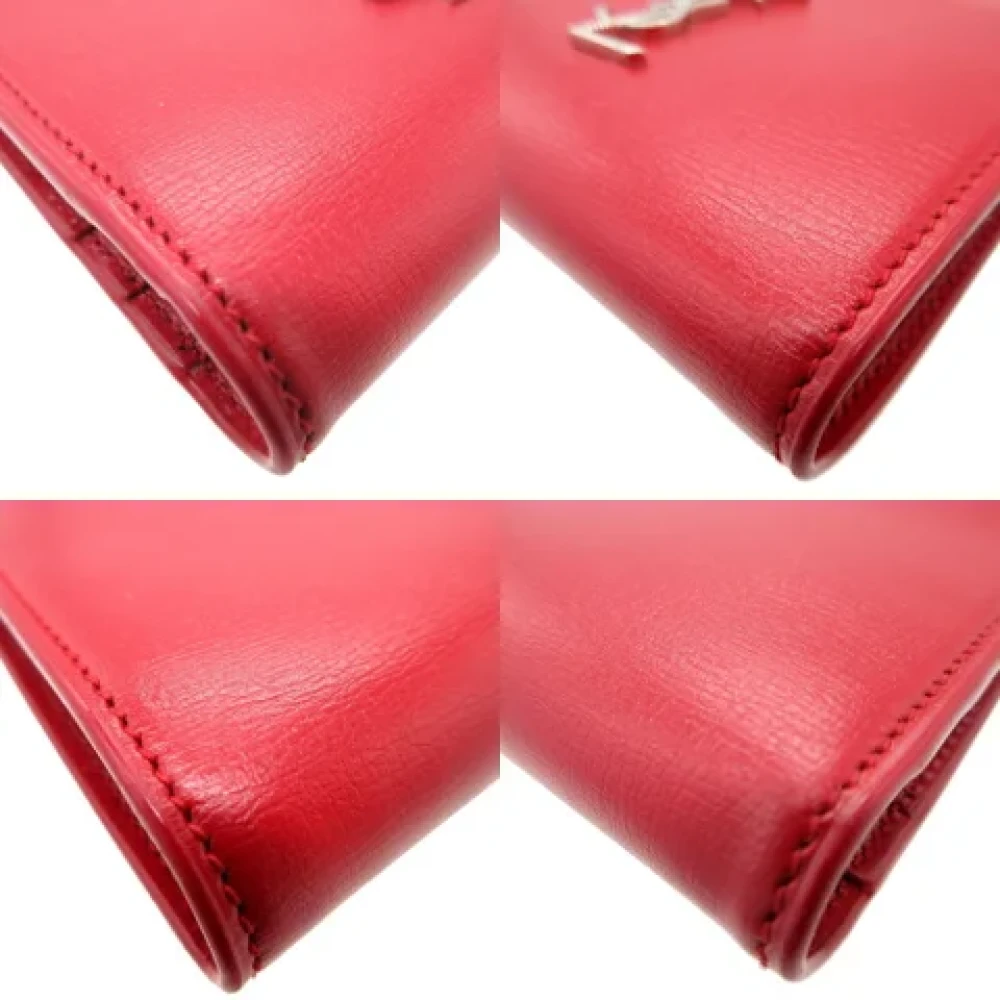 Saint Laurent Vintage Pre-owned Leather wallets Red Dames