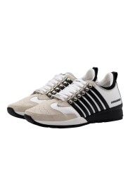 Schwarzer/Weißer Niedriger Sneaker | M072