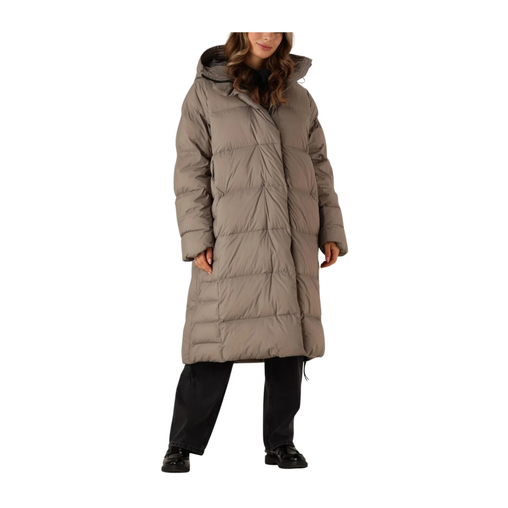Krakatau Groene Gewatteerde Jas voor Vrouwen Beige Dames