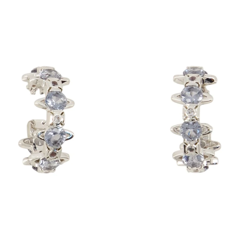 Vivienne Westwood Warwick Earrings Silver / Blue Cubic Zirconia Women - Image 2