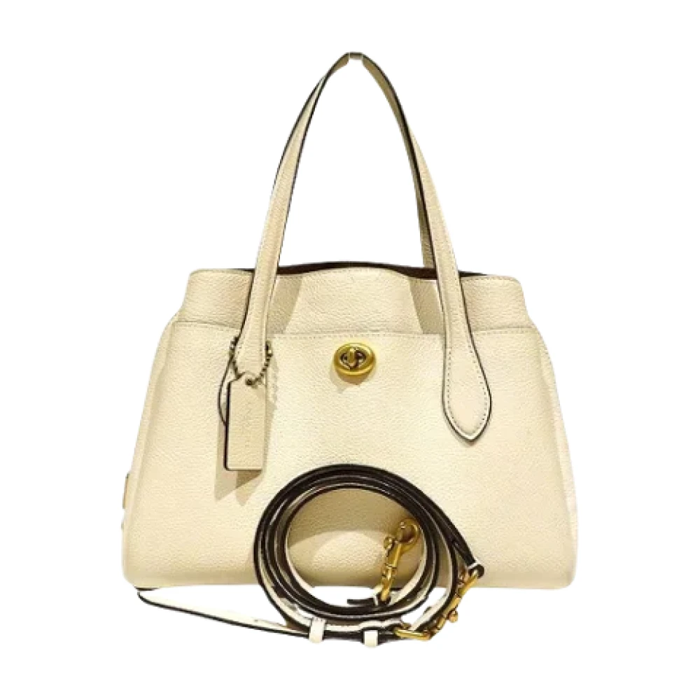Coach Pre-owned Leather handbags White Dames
