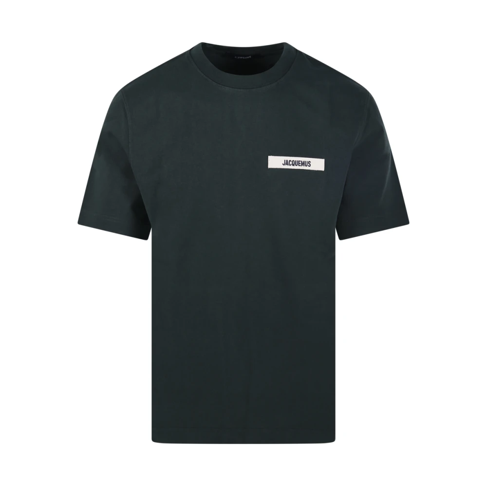 Jacquemus Donkergroene Gros Grain T-Shirt Green Heren