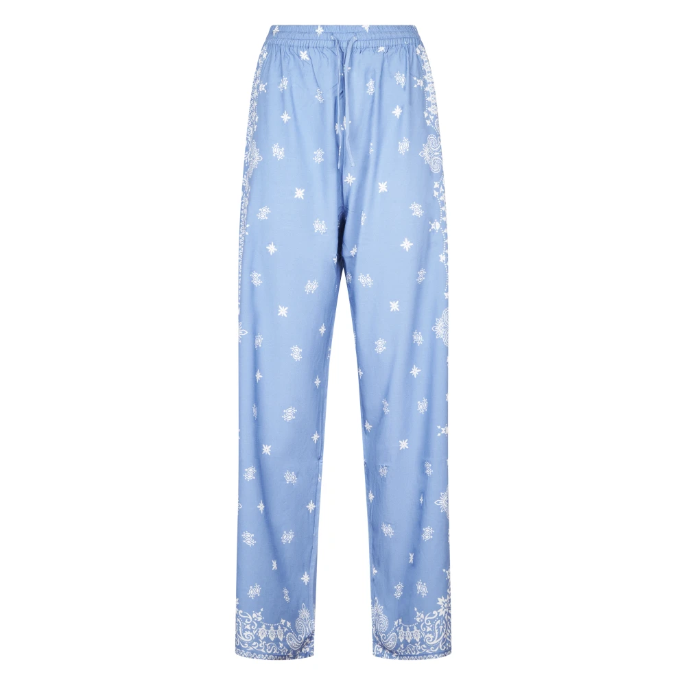 Mc2 Saint Barth Women's Blue Ikaria Wide Trousers - Wide Trousers - Xs/S - Trousers